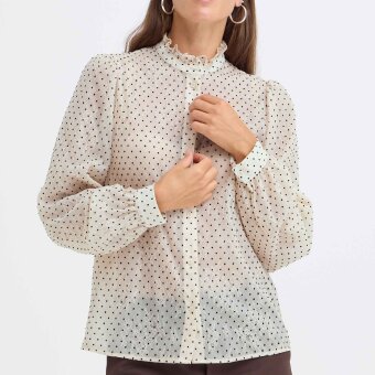 Pulz Jeans ( Dame ) - PULZ - PZFRIDDY BLOUSE | SKJORTE MACADAMIA Pulz Jeans ( Dame ) - PULZ - PZFRIDDY BLOUSE | SKJORTE MACADAMIA